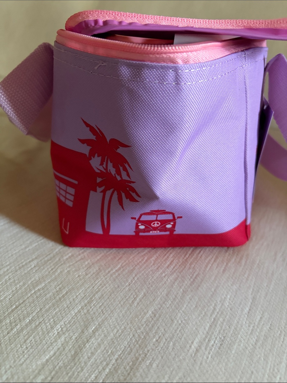 Trader Joe's 2026 Fun Summer Series Insulated Mini Tote Bag Lavender Pink NWT - Picture 3 of 7